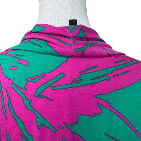 BCBGMAXAZRIA Cowl Neck Abstract Print Mini Dress | Size L - Picture 6 of 12